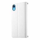 For iPhone XR Stitching Multi-card Zipper Wallet Leather Phone Case with Short Strap(White) - 3
