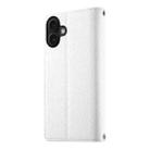 For iPhone 17 Stitching Multi-card Zipper Wallet Leather Phone Case with Short Strap(White) - 3