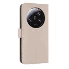 For Xiaomi 13 Ultra Metal Bow Leather Phone Case with Hand Strap(Apricot) - 3