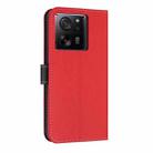 For Xiaomi 13T / 13T Pro Metal Bow Leather Phone Case with Hand Strap(Red) - 3