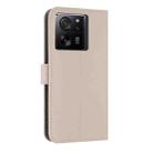 For Xiaomi 13T / 13T Pro Metal Bow Leather Phone Case with Hand Strap(Apricot) - 3