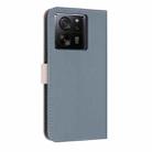 For Xiaomi 13T / 13T Pro Metal Bow Leather Phone Case with Hand Strap(Light Blue) - 3