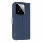 For Xiaomi 14 Metal Bow Leather Phone Case with Hand Strap(Dark Blue) - 3