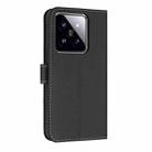 For Xiaomi 14 Metal Bow Leather Phone Case with Hand Strap(Black) - 3
