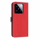 For Xiaomi 14 Pro Metal Bow Leather Phone Case with Hand Strap(Red) - 3