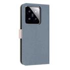 For Xiaomi 14 Pro Metal Bow Leather Phone Case with Hand Strap(Light Blue) - 3