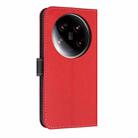 For Xiaomi 14 Ultra Metal Bow Leather Phone Case with Hand Strap(Red) - 3