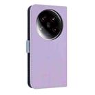 For Xiaomi 14 Ultra Metal Bow Leather Phone Case with Hand Strap(Purple) - 3