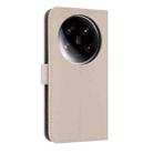 For Xiaomi 14 Ultra Metal Bow Leather Phone Case with Hand Strap(Apricot) - 3