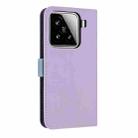 For Xiaomi 15 Metal Bow Leather Phone Case with Hand Strap(Purple) - 3