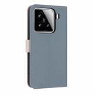 For Xiaomi 15 Metal Bow Leather Phone Case with Hand Strap(Light Blue) - 3