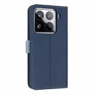 For Xiaomi 15 Pro Metal Bow Leather Phone Case with Hand Strap(Dark Blue) - 3