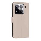 For Xiaomi 15 Pro Metal Bow Leather Phone Case with Hand Strap(Apricot) - 3