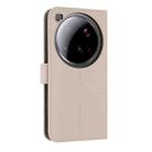 For Xiaomi 15 Ultra Metal Bow Leather Phone Case with Hand Strap(Apricot) - 3