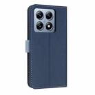 For Xiaomi 14T Metal Bow Leather Phone Case with Hand Strap(Dark Blue) - 3