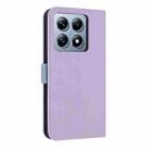 For Xiaomi 14T Metal Bow Leather Phone Case with Hand Strap(Purple) - 3