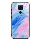 For Xiaomi Redmi Note 9 Marble Pattern Glass Protective Case(DL05) - 1