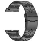 For Apple Watch 46mm / 49mm / 45mm / 44mm 26mm Quick Release Flat Buckle Titanium Alloy Watch Band(Black) - 2