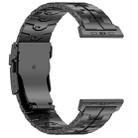 For Apple Watch 46mm / 49mm / 45mm / 44mm 26mm Quick Release Flat Buckle Titanium Alloy Watch Band(Black) - 3