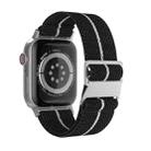 For Apple Watch 46mm / 49mm / 45mm / 44mm Dual-Color Nylon Watch Band(Black White) - 3