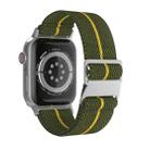 For Apple Watch 46mm / 49mm / 45mm / 44mm Dual-Color Nylon Watch Band(Green Yellow) - 3