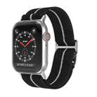 For Apple Watch 42mm / 41mm / 40mm / 38mm Dual-Color Nylon Watch Band(Black White) - 1