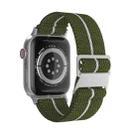 For Apple Watch 42mm / 41mm / 40mm / 38mm Dual-Color Nylon Watch Band(Green White) - 3