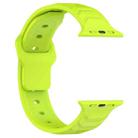 For Apple Watch 46mm / 49mm / 45mm / 44mm Vertical Grain Reverse Buckle Silicone Watch Band(Lime) - 3