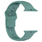 For Apple Watch 46mm / 49mm / 45mm / 44mm Vertical Grain Reverse Buckle Silicone Watch Band(Pine Needle Green) - 3