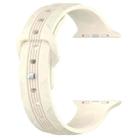 For Apple Watch 46mm / 49mm / 45mm / 44mm Vertical Grain Reverse Buckle Silicone Watch Band(Starlight) - 2