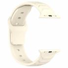 For Apple Watch 46mm / 49mm / 45mm / 44mm Vertical Grain Reverse Buckle Silicone Watch Band(Starlight) - 3