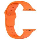 For Apple Watch 42mm / 41mm / 40mm / 38mm Vertical Grain Reverse Buckle Silicone Watch Band(Orange) - 3