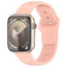 For Apple Watch 42mm / 41mm / 40mm / 38mm Vertical Grain Reverse Buckle Silicone Watch Band(Retro Rose) - 1