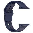 For Apple Watch 42mm / 41mm / 40mm / 38mm Vertical Grain Reverse Buckle Silicone Watch Band(Midnight Color) - 3