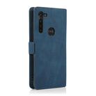 For Motorola Moto G8 Power Retro Magnetic Closing Clasp Horizontal Flip Leather Case with Holder & Card Slots & Photo Frame & Wallet(Navy Blue) - 3
