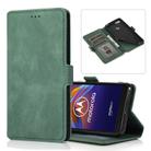 For Motorola Moto E6 Play Retro Magnetic Closing Clasp Horizontal Flip Leather Case with Holder & Card Slots & Photo Frame & Wallet(Green) - 1