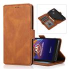 For Motorola Moto E6 Play Retro Magnetic Closing Clasp Horizontal Flip Leather Case with Holder & Card Slots & Photo Frame & Wallet(Brown) - 1