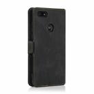 For Motorola Moto E6 Play Retro Magnetic Closing Clasp Horizontal Flip Leather Case with Holder & Card Slots & Photo Frame & Wallet(Black) - 3