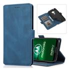 For Motorola Moto G7 Power(US Version) Retro Magnetic Closing Clasp Horizontal Flip Leather Case with Holder & Card Slots & Photo Frame & Wallet(Navy Blue) - 1