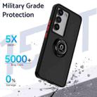 For vivo V30 Lite 5G Q Shadow 1 Series TPU + PC Phone Case with Ring(Dark Green) - 2