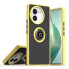 For vivo V40 Lite 5G Q Shadow 1 Series TPU + PC Phone Case with Ring(Yellow) - 1