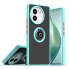 For vivo V40 Lite 5G Q Shadow 1 Series TPU + PC Phone Case with Ring(Sky Blue) - 1