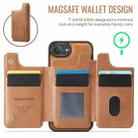 For iPhone 16e DG.MING MAGKING-K3 Series MagSafe RFID Card Bag Detachable Phone Case(Brown) - 3
