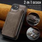For iPhone 16e DG.MING MAGKING-K3 Series MagSafe RFID Card Bag Detachable Phone Case(Coffee) - 2