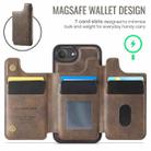 For iPhone 16e DG.MING MAGKING-K3 Series MagSafe RFID Card Bag Detachable Phone Case(Coffee) - 3