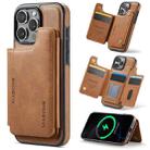 For iPhone 16 Pro Max DG.MING MAGKING-K3 Series MagSafe RFID Card Bag Detachable Phone Case(Brown) - 1