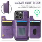 For iPhone 16 Pro Max DG.MING MAGKING-K3 Series MagSafe RFID Card Bag Detachable Phone Case(Purple) - 3