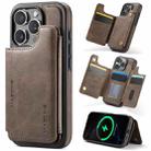 For iPhone 16 Pro DG.MING MAGKING-K3 Series MagSafe RFID Card Bag Detachable Phone Case(Coffee) - 1