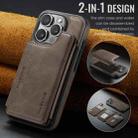 For iPhone 16 Pro DG.MING MAGKING-K3 Series MagSafe RFID Card Bag Detachable Phone Case(Coffee) - 2
