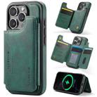 For iPhone 16 Pro DG.MING MAGKING-K3 Series MagSafe RFID Card Bag Detachable Phone Case(Green) - 1